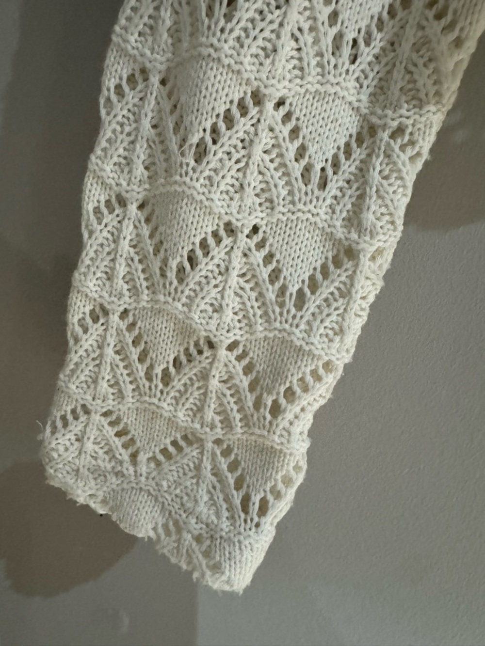 H&M Divided Cream / Ivory Open-Knit Button-Front Cardigan Size S - Picture 5 of 7